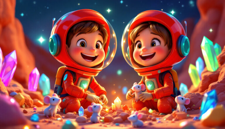 Die Astronautenkinder Tim und Tina auf dem Mars